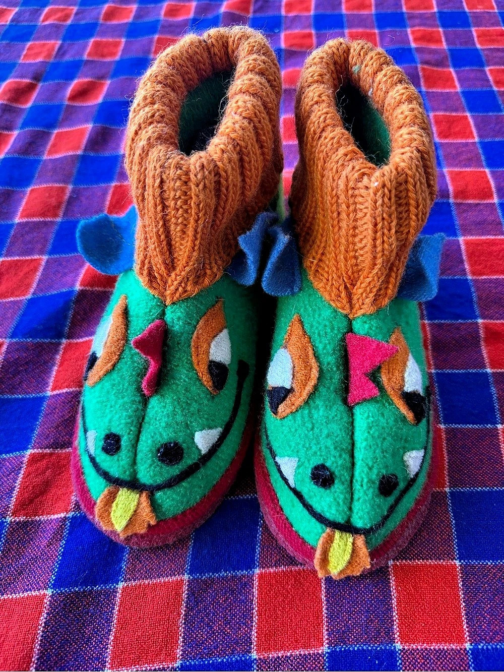Walksoff Haflinger Kids Wool Dragon Monster Slipper Boots Sz 11 NWOT Germany